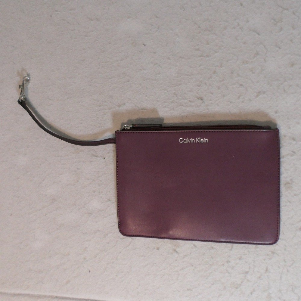 Calvin Klein Womens Pouch L Plum Purple Minimalist Travel Organizer H0ABZ7FQ
